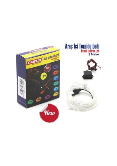 Carub İp Neon Araç İçi Torpido Ledi Esnek 2 Metre 12v Buz Mavisi Br4327558
