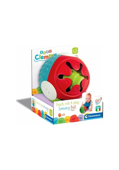 Clementoni  Soft Clemmy - Yumuşak Blok Duyusal Top, 5 parça 6-36 Ay 17689