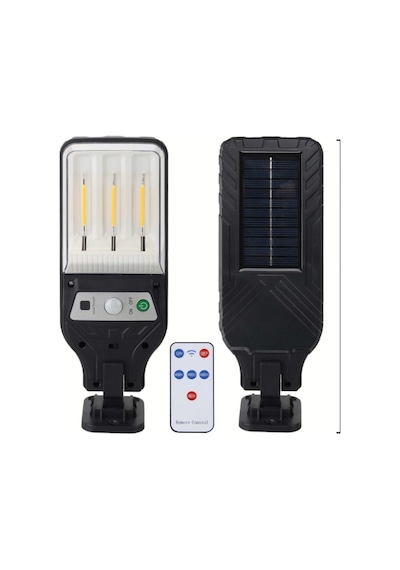 Cob Ledli Uzaktan Kumandalı Sensörlü Güneş Enerjili Solar Bahçe Sokak Duvar Aydınlatma Armatürü