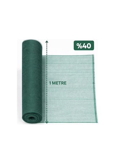 %40 Gölgelik File 1 Metre X 10 Metre Bahçe Gizleme Ağı Bahçe Çit Örtüsü Meyve Ağacı Örtüsü Genel
