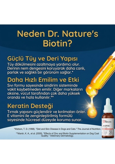 Köpek Biotin Damla 50 Ml Sıvı Deri Ve Tüy Sağlığı Desteği