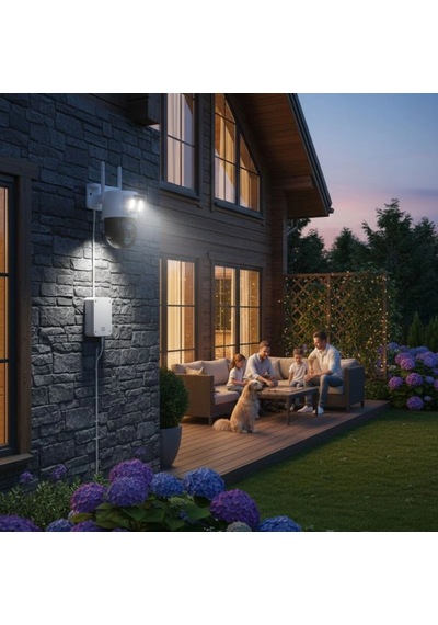 3 Kameralı Kablolu Akıllı Güvenlik Kamerası 360 Ptz Hareketli, Çift Antenli, Wifi Ip, Gece Görüşlü Dış Mekan Kamera Bx40