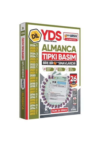 2026 YDS Almanca ÖSYM Tıpkı Basım Çıkmış Soru Deneme Paketi Dijital Çözümlü 26lı Fasikül SETİ