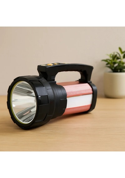 Şarjlı 2in1 El Feneri Ve Projektör 15w Cob + 28 Led Powerbank Su Geçirmez Altın