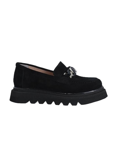 Poletto Hakiki Deri Sıyah Loafer Düz 06 134 3-1961 Siyah