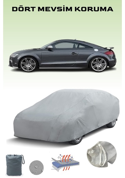 Gri Audi Tt Coupe 2006 - 2014 Araba Brandası, Oto Örtüsü, Araba Çadırı Gri