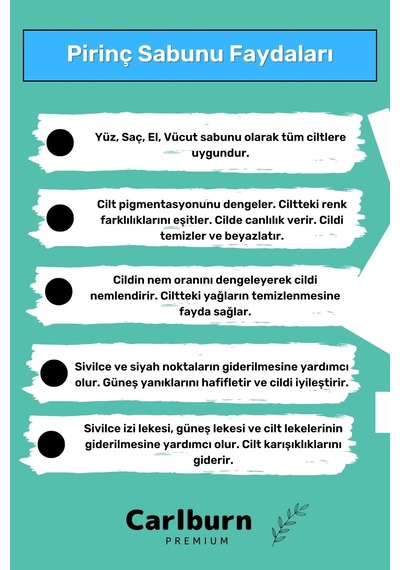 Carlburn Kabak Lifli Beyaz Pirinç Sabunu 3 x 100 G