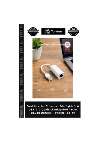 Özel Üretim Ethernet Dönüştürücü Usb 2.0 Çevirici Adaptörü Yd75 Beyaz Derslik İletişim Tablet