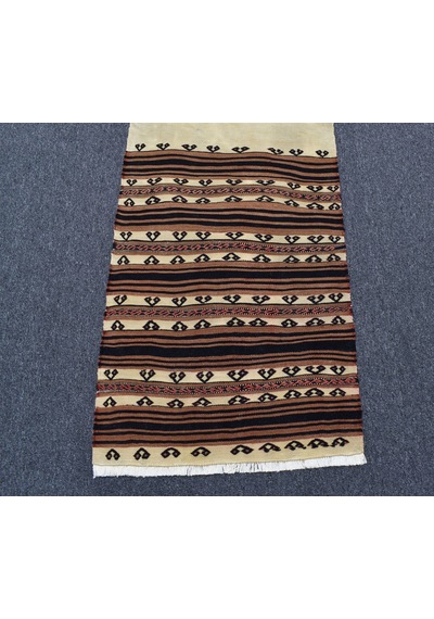 Zehra Abla Halı Antika El Dokuma Nadir İnce Yağcıbedir Balıkesir Yörük Yün Kilim 7005 Çok Renkli
