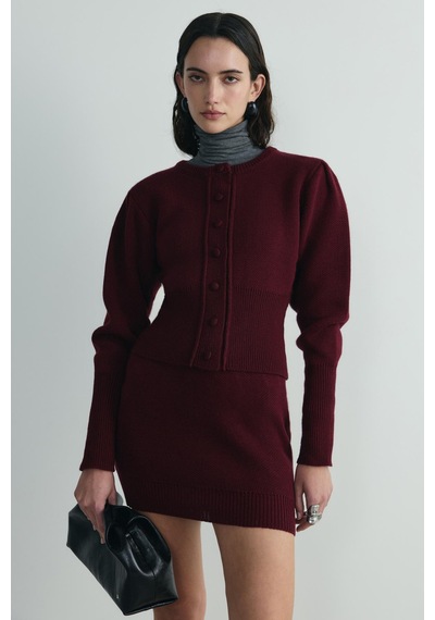 Suud Collection Bordo Lucy Triko Mini Etek