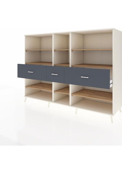Kronos Dolap 9 Raflı 3 Çekmeceli 220x59x163 Aytaşı-çam/antrasit Aytaşı-çam/antrasit Kronos Dolap 9 Raflı 3 Çekmeceli 220x59x163 Aytaşı-çam/antrasit Aytaşı-çam/antrasit