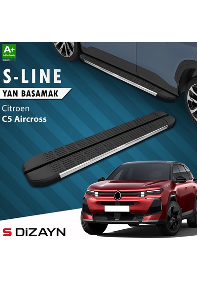 S-dizayn Citroen E-c5 Aircross Elektrikli S-line Krom Yan Basamak 193 Cm 2024 Üzeri A+ Kalite