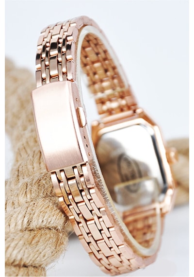 Vintage Roma Rakam Kadın Kol Saati Rose Renk Kordon Yeşil Kadran Şık Sade Rose Gold
