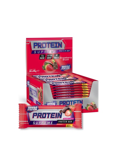 Supreme Protein Bar Çikolata Çilek 40 Gr 24 Adet