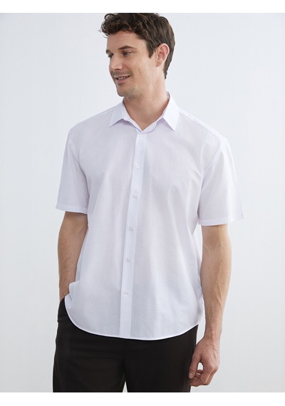 LC Waikiki Lc Waıkıkı Beyaz Regular Fit Poplin Erkek Basic Gömlek