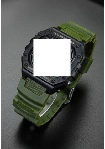 Casio Için Sgw-300 400 500 Ae1200 1300 Yeşil Haki Muadil Silikon