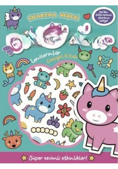 Çıkartma Neşesi Unicornlar Faaliyet Kitabı