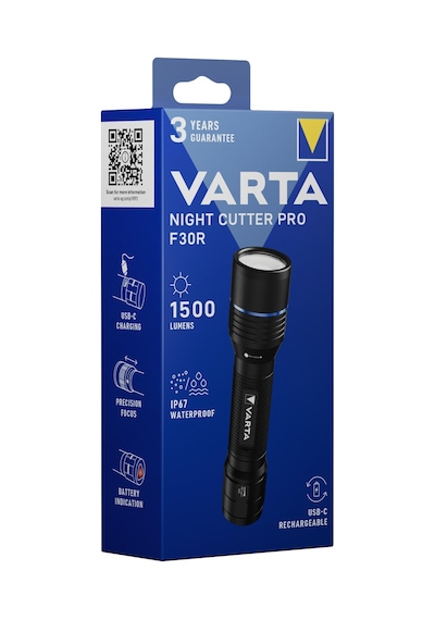 Night Cutter Pro F30r El Feneri-şarj Edilebilir Siyah
