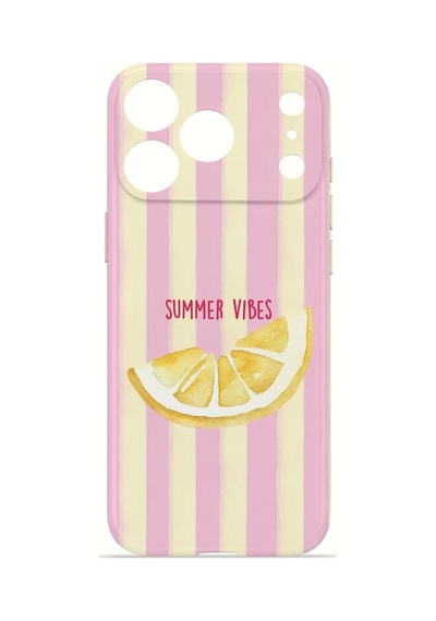Apple iPhone Uyumlu 17 Pro Max Vorian İnce Kamera Korumalı Mika Kılıf Summer Vibes Lemon Summer Vibes Lemon Mika