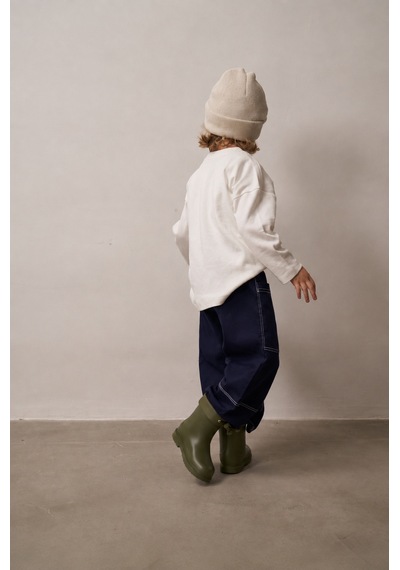 Cep Detaylı Unisex Kot Pantolon Lacivert