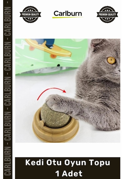 Petshop Yapışkanlı Duvar Oyuncak Isırma Çiğneme Yalana Egzersiz Doğal Nane Kedi Otu Oyun Topu