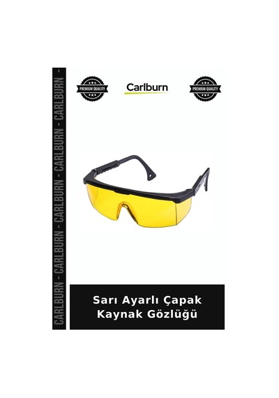 Sarı Ayarlı Çapak Kaynak Gözlüğü Koruyucu Ekipman Kesim Koruması Hobi Gereci