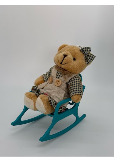 Cevizdizayn Baybbear Mini Turkuaz Sallanan Sandalye Ayıcık