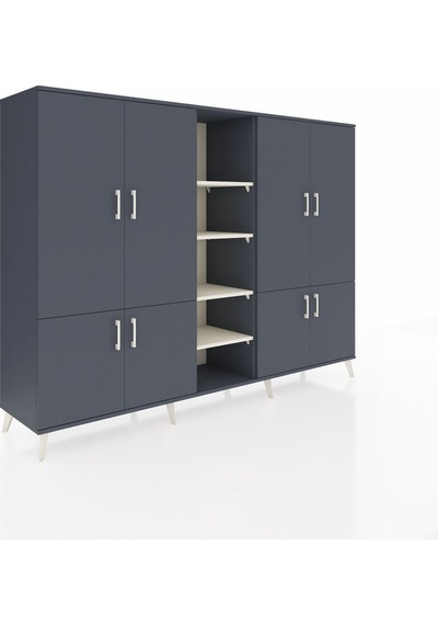 Hyperion Dolap 14 Raflı 8 Kapaklı 220x44x163 Antrasit-antrasit/ay Antrasit-antrasit/aytaşı Hyperion Dolap 14 Raflı 8 Kapaklı 220x44x163 Antrasit-antrasit/ay Antrasit-antrasit/aytaşı