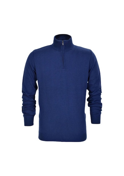Erkek Spor Düz Fermuarlı Yaka Kazak R22949 Bgl-st03181 001