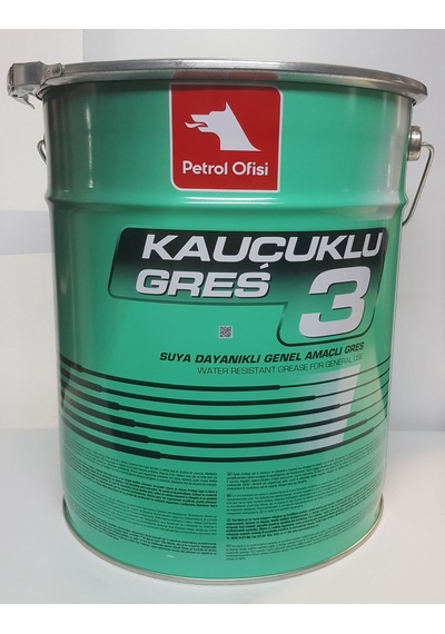 Petrol Ofisi Kauçuklu Gres 3 Kova Yeşil Gres 14 KG