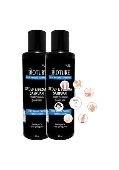 Bioture 200 Ml X 2 Adet Saç Ve Saç Derisi Bakım Şampuanı Günlük Kullanım
