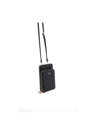 Silver Polo Sp1011 Kadın Telefon Çantası Monogram Siyah-siyah