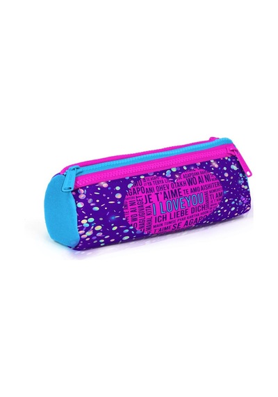 Coral High Kids Mor Mavi Pembe Kalp Desenli 3 Lü Okul Çanta Seti Set0123740