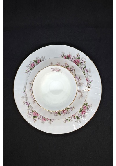 Lavender Rose Bone China İngiliz Porselen 3 Parça Çay Fincanı 160 Ml Pembe
