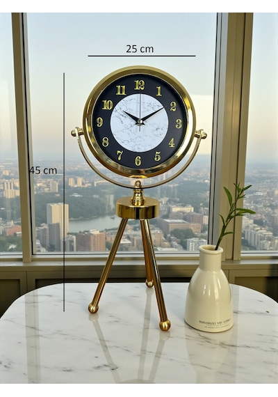Büro Ev Ofis Hediyesi İçin Golden Prestij Üç Ayaklı Model Masa Saati Diğer