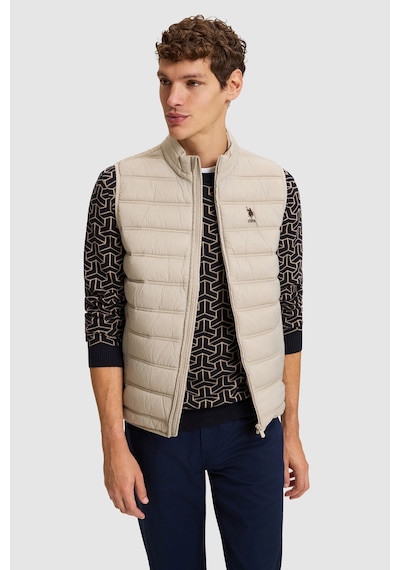 U.S. Polo Assn. Erkek Bej Yelek 50328196-vr137 Kemık