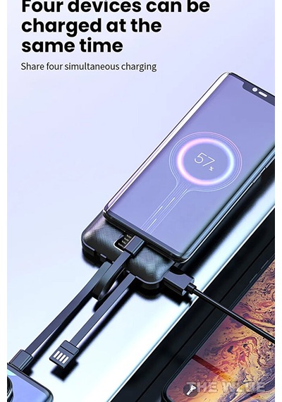 10000 Mah 3in1 2.1a Powerbank Digital Göstergeli Lightning - Type Diğer