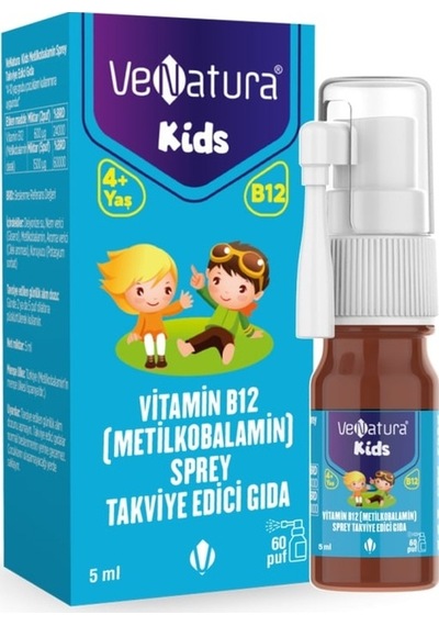 Venatura Kids B12 Metilkobalamin 5 Ml 60 Puf Sprey