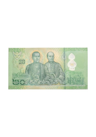 Tayland 20 Baht 2022 Polymer, P 142, Çil, Eski Yabancı Kağıt Para