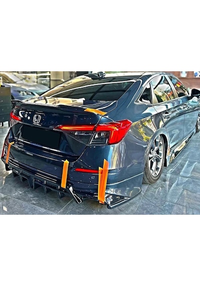 Honda Civic Fe Arka Ek Plastik Siyah Difüzör 2022 2023 2024 2025 Arka-bodykit-ek-karlık