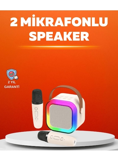 Ers Ses Efektli Mikrofonlu Kablosuz Karaoke Sistemi