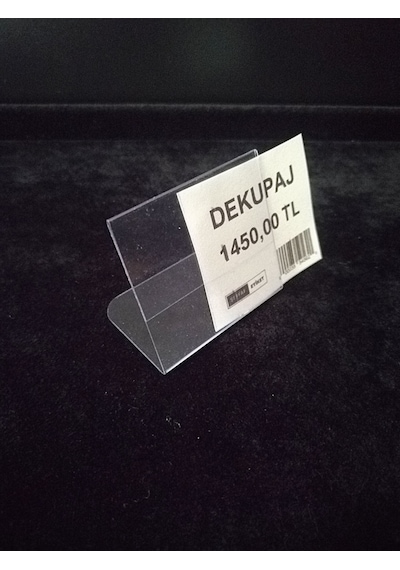 10 Adet Pvc Etiketlik Ayaklı Arkaya Açılı 4x4,5 Cm Mini Etiketlik