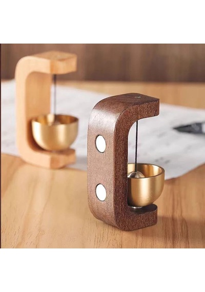 Ahşap Kapı Çanı Dekoratif Zil Deprem Zili Japon Rüzgar Çanı Yapışkanlı Mıknatıslı Kapı Zili 7 X 4,5 X 3,5 Cm