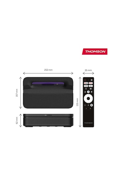Thomson Sirius Laser Fhd Google Tv 600 Ansı Lümen 4k Destekli 100" Taşınabilir Projeksiyon Cihazı