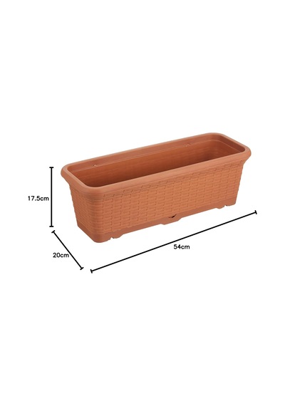 Tr Hb02 Hasır Balkon Saksı Tabaklı 54cm, 12 Litre Kiremit Diğer