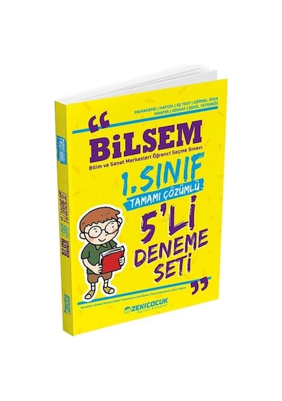 1.Sınıf Bilsem Tamamı Çözümlü 5'li Deneme -  Zeki Çocuk Yayınları