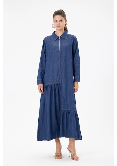 İnvee Kot Elbise Navy 7162