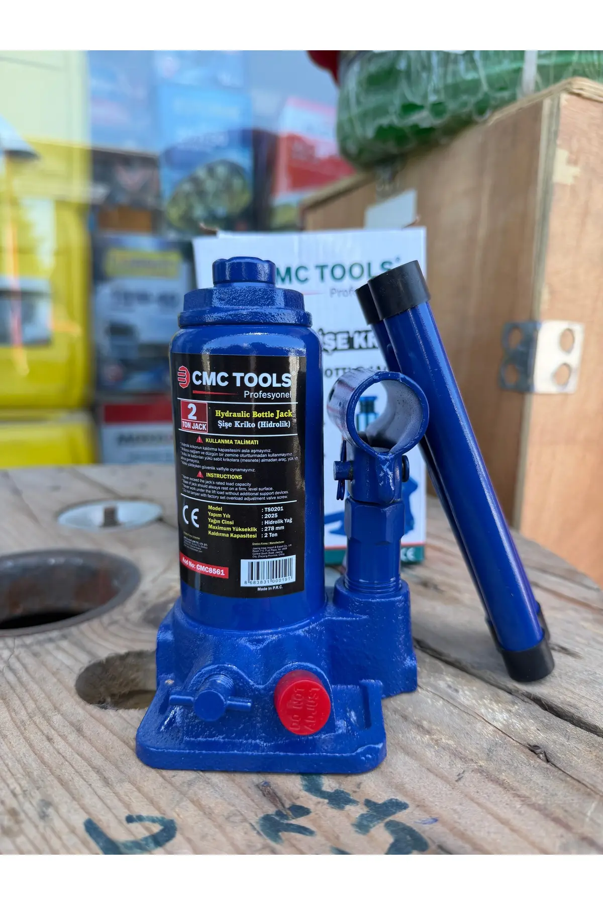Cmc Tools 2 Ton Hidrolik Şişe Kriko 148-278 Mm Araç Kaldırma Krikosu Cmc8561
