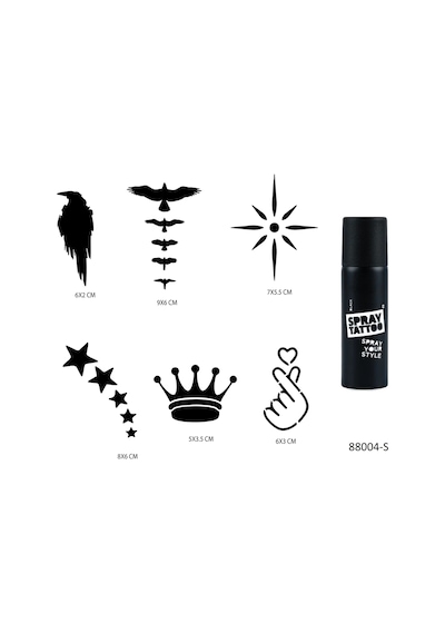 Airbrush Tattoo Kuşlar Ve Yıldızlar Spray Tattoo Geçici Sprey Dövme Seti