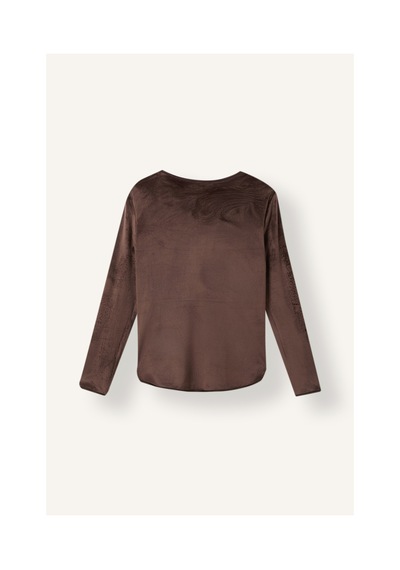 Defacto Regular Fit V Yaka Uzun Kollu Velur Pijama Takımı A3356ax26aubn334 Kahve-bn334